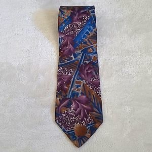 Vintage Designer Christian Dior Men's Necktie Abstract Floral All Silk Classic